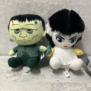 Universal Studios Monsters 7" Frankenstein Bride of Frankenstein Plush Toys NEW